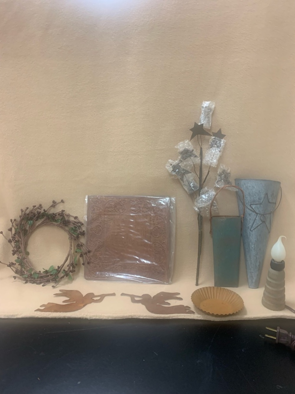 Embossed Brown Decorative Tile Accent